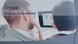  Presentation with managers - Beautiful PPT theme featuring  backdrop and a  colored foreground