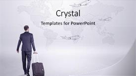  Presentation with transportation planning - Beautiful theme featuring business maps - businessman in dark suit planning backdrop and a  colored foreground