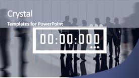  Presentation with marathon - Theme with business marathon - digital composite of clock icon background and a gray colored foreground