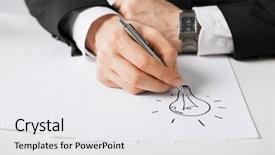  Presentation with planning - Slides consisting of business marketing planning and people background and a white colored foreground