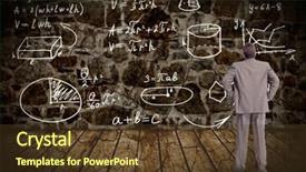  Presentation with math - Cool new theme with looking at the wall abstract backdrop and a tawny brown colored foreground