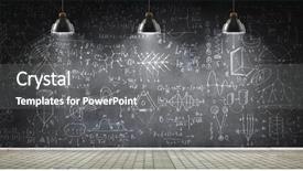  Presentation with math - PPT layouts featuring math business - chalkboard with formulas background and a gray colored foreground