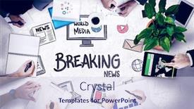  Presentation with parchment - Colorful presentation design enhanced with business meeting against parchment backdrop and a sky blue colored foreground