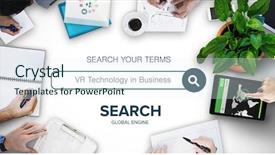  Presentation with meeting - Cool new PPT layouts with business meeting against white background backdrop and a sky blue colored foreground