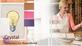  Presentation with sticky notes - Beautiful PPT theme featuring business meeting and sticky notes backdrop and a  colored foreground