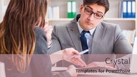  Presentation with meeting - Amazing PPT layouts having business-meeting-between-businessman backdrop and a coral colored foreground