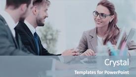  Presentation with business journey to success - PPT theme enhanced with business meeting focus on beautifull background and a  colored foreground