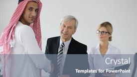  Presentation with bright ideas - Beautiful presentation featuring business meeting - handsome young arabic man presenting his ideas to colleagues and listening for ideas for success investments at bright modern office room backdrop and a gray colored foreground