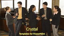  Presentation with bar - Beautiful PPT layouts featuring business meeting restaurant horizontal - ethnically diverse group of businesspeople backdrop and a wine colored foreground