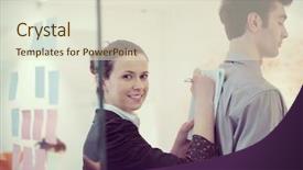  Presentation with life insurance - Slide deck featuring business meeting with life insurance background and a  colored foreground