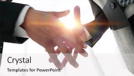  Presentation with two men on a judo - Presentation theme having business men going to make background and a light gray colored foreground