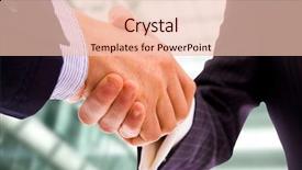  Presentation with hand shake office - Slides enhanced with business men hand shake background and a lemonade colored foreground