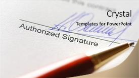  Presentation with contract act - PPT layouts featuring business merger - signing a contract shallow depth background and a white colored foreground