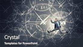  Presentation with time - Audience pleasing slide set consisting of business moments - concept of time with funny backdrop and a dark gray colored foreground