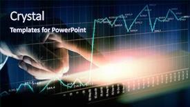  Presentation with virtual - Slides featuring business monitor - close up of human hands background and a navy blue colored foreground