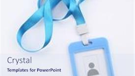  Presentation with business card - Presentation theme featuring business-name-tag-identity-badge background and a  colored foreground