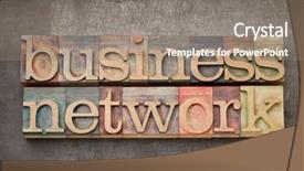  Presentation with network - Amazing slide deck having business network - text in vintage backdrop and a gray colored foreground