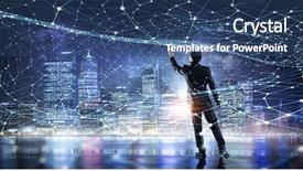  Presentation with business networking - Amazing presentation having business networking and connection mixed backdrop and a ocean colored foreground