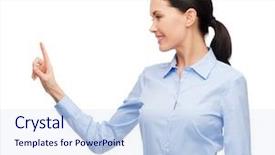  Presentation with great communication skills in business - Slide deck enhanced with business new technology and communication background and a sky blue colored foreground