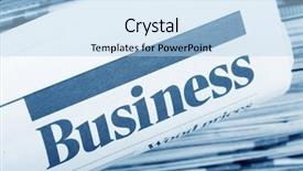  Presentation with headline - Amazing theme having business newspaper backdrop and a light blue colored foreground
