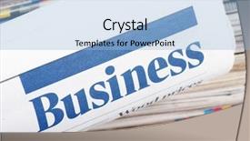  Presentation with newspaper - PPT layouts with business newspaper background and a light blue colored foreground