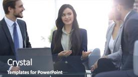  Presentation with women leader - Cool new PPT theme with start up of enterprise women backdrop and a ocean colored foreground