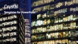  Presentation with corporate - Beautiful PPT layouts featuring business office corporate building london backdrop and a navy blue colored foreground