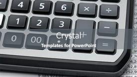 Presentation with business calculator - Slide set featuring business-office-desk-closeup-digital background and a gray colored foreground