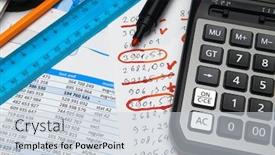  Presentation with bookkeeping - Amazing presentation theme having business-office-desk-closeup-financial backdrop and a lemonade colored foreground