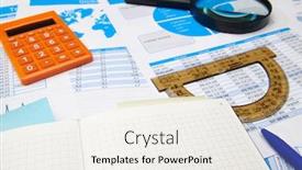  Presentation with bookkeeping - Audience pleasing PPT layouts consisting of business-office-desk-closeup-financial backdrop and a white colored foreground