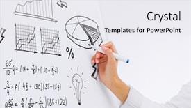  Presentation with business plan - Audience pleasing presentation theme consisting of business office economics and finances backdrop and a sky blue colored foreground