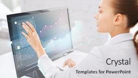  Presentation with new office - Colorful slide set enhanced with business office money and new backdrop and a light gray colored foreground