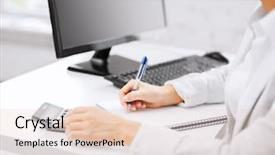  Presentation with education school literature reading - Colorful slide deck enhanced with business office school and education backdrop and a lemonade colored foreground