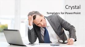  Presentation with business calculator - Audience pleasing slide deck consisting of rustic pancakes with banana and chocolate roasted nuts on top backdrop and a tawny brown colored foreground