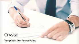  Presentation with contract - Presentation theme having business office school and education background and a cream colored foreground