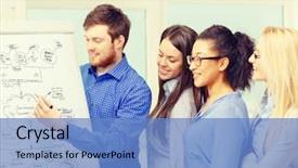  Presentation with office inauguration launch start up - Amazing theme having business office and startup concept backdrop and a teal colored foreground