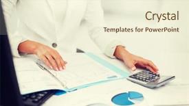  Presentation with business report - Amazing theme having business office tax school backdrop and a cream colored foreground