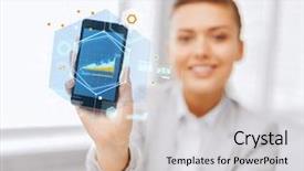  Presentation with technology - Beautiful presentation theme featuring business office and technology concept backdrop and a  colored foreground