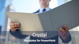  Presentation with binder - Colorful presentation theme enhanced with business office work and people and concept - senior businessman with documents in ring binder folder on city street backdrop and a ocean colored foreground