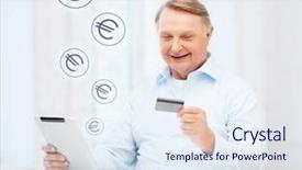  Presentation with online banking - Presentation theme having business oldness online banking internet background and a  colored foreground