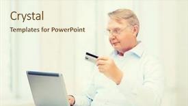  Presentation with online banking - PPT layouts having business online banking internet shopping background and a  colored foreground