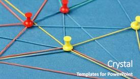  Presentation with business opportunity - PPT layouts featuring business opportunity - network with pins background and a  colored foreground