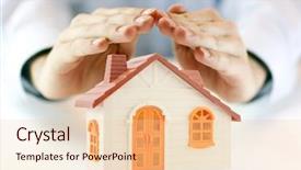  Presentation with insurance - PPT theme having business orange - house insurance background and a lemonade colored foreground