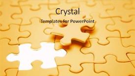  Presentation with last - Theme having business orange - last piece to finish jigsaw background and a yellow colored foreground