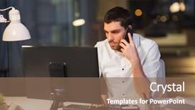  Presentation with audit business compliance concept - Colorful slide set enhanced with business overwork deadline and people backdrop and a violet colored foreground