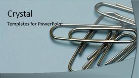  Presentation with supply chain - Presentation theme featuring business paper clips background and a light blue colored foreground