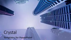  Presentation with flower dome in singapore - Slides featuring business park - skysrapers in singapore during night background and a light blue colored foreground