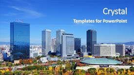  Presentation with osaka - PPT layouts featuring green peas nuts dried peas background and a tawny brown colored foreground