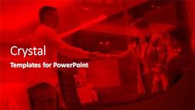  Presentation with business partner - Theme having business partner shake hands on meetinig in modern office building background and a black colored foreground