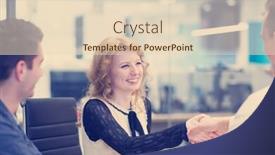  Presentation with business partner - Audience pleasing PPT theme consisting of business-partner-shake-hands backdrop and a lemonade colored foreground